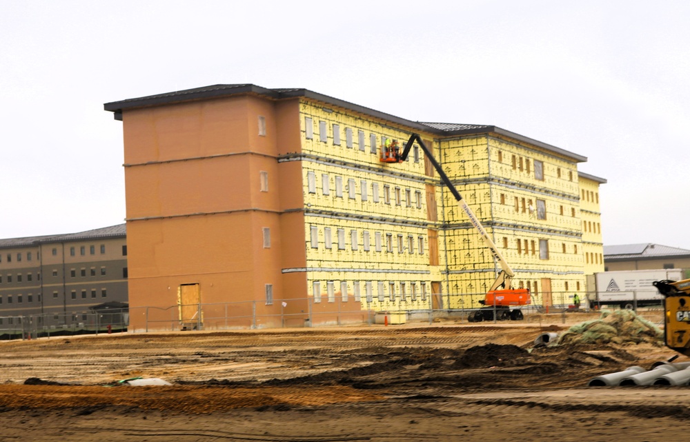 May 2025 barracks construction operations for East Barracks Project at Fort McCoy