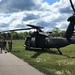 Soldiers with 13th Battalion, 100th Regiment hold slingload training at McCoy, Wisconsin National Guard Black Hawks, crews assist