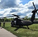 Soldiers with 13th Battalion, 100th Regiment hold slingload training at McCoy, Wisconsin National Guard Black Hawks, crews assist