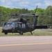 Soldiers with 13th Battalion, 100th Regiment hold slingload training at McCoy, Wisconsin National Guard Black Hawks, crews assist