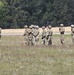 Soldiers with 13th Battalion, 100th Regiment hold slingload training at McCoy, Wisconsin National Guard Black Hawks, crews assist