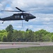 Soldiers with 13th Battalion, 100th Regiment hold slingload training at McCoy, Wisconsin National Guard Black Hawks, crews assist