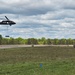Soldiers with 13th Battalion, 100th Regiment hold slingload training at McCoy, Wisconsin National Guard Black Hawks, crews assist