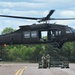Soldiers with 13th Battalion, 100th Regiment hold slingload training at McCoy, Wisconsin National Guard Black Hawks, crews assist