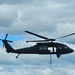 Soldiers with 13th Battalion, 100th Regiment hold slingload training at McCoy, Wisconsin National Guard Black Hawks, crews assist