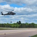Soldiers with 13th Battalion, 100th Regiment hold slingload training at McCoy, Wisconsin National Guard Black Hawks, crews assist