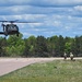 Soldiers with 13th Battalion, 100th Regiment hold slingload training at McCoy, Wisconsin National Guard Black Hawks, crews assist