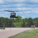 Soldiers with 13th Battalion, 100th Regiment hold slingload training at McCoy, Wisconsin National Guard Black Hawks, crews assist