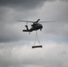 Soldiers with 13th Battalion, 100th Regiment hold slingload training at McCoy, Wisconsin National Guard Black Hawks, crews assist