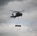 Soldiers with 13th Battalion, 100th Regiment hold slingload training at McCoy, Wisconsin National Guard Black Hawks, crews assist
