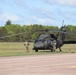 Soldiers with 13th Battalion, 100th Regiment hold slingload training at McCoy, Wisconsin National Guard Black Hawks, crews assist