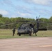 Soldiers with 13th Battalion, 100th Regiment hold slingload training at McCoy, Wisconsin National Guard Black Hawks, crews assist