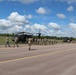 Soldiers with 13th Battalion, 100th Regiment hold slingload training at McCoy, Wisconsin National Guard Black Hawks, crews assist