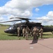Soldiers with 13th Battalion, 100th Regiment hold slingload training at McCoy, Wisconsin National Guard Black Hawks, crews assist