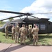 Soldiers with 13th Battalion, 100th Regiment hold slingload training at McCoy, Wisconsin National Guard Black Hawks, crews assist