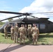 Soldiers with 13th Battalion, 100th Regiment hold slingload training at McCoy, Wisconsin National Guard Black Hawks, crews assist