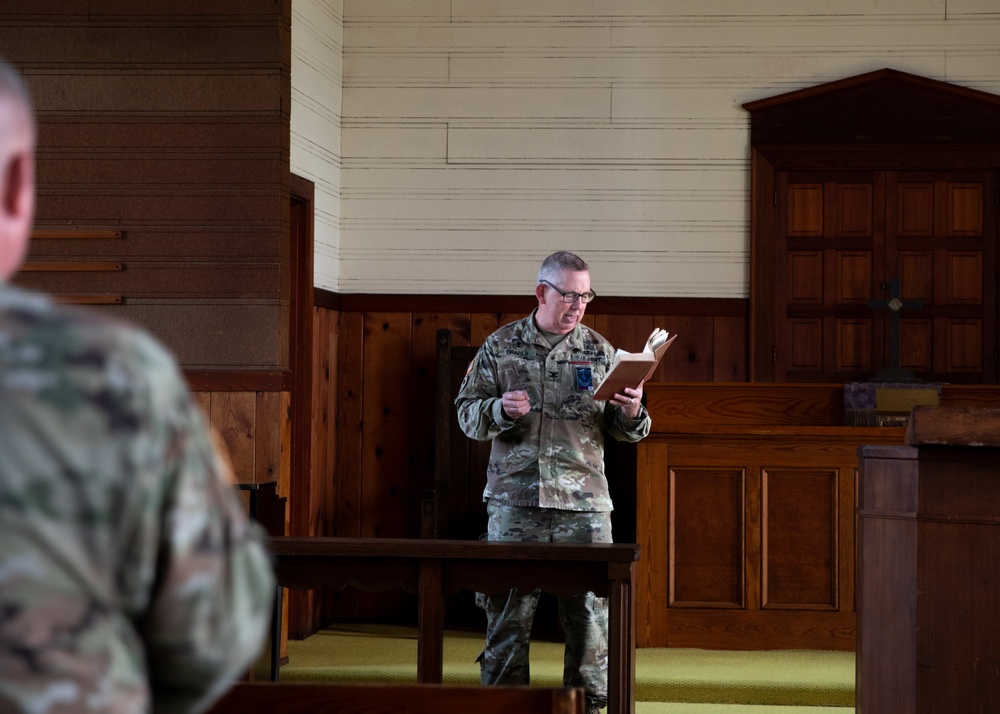 Kentucky National Guardsman baptized during Cyber Shield Exercise 2025