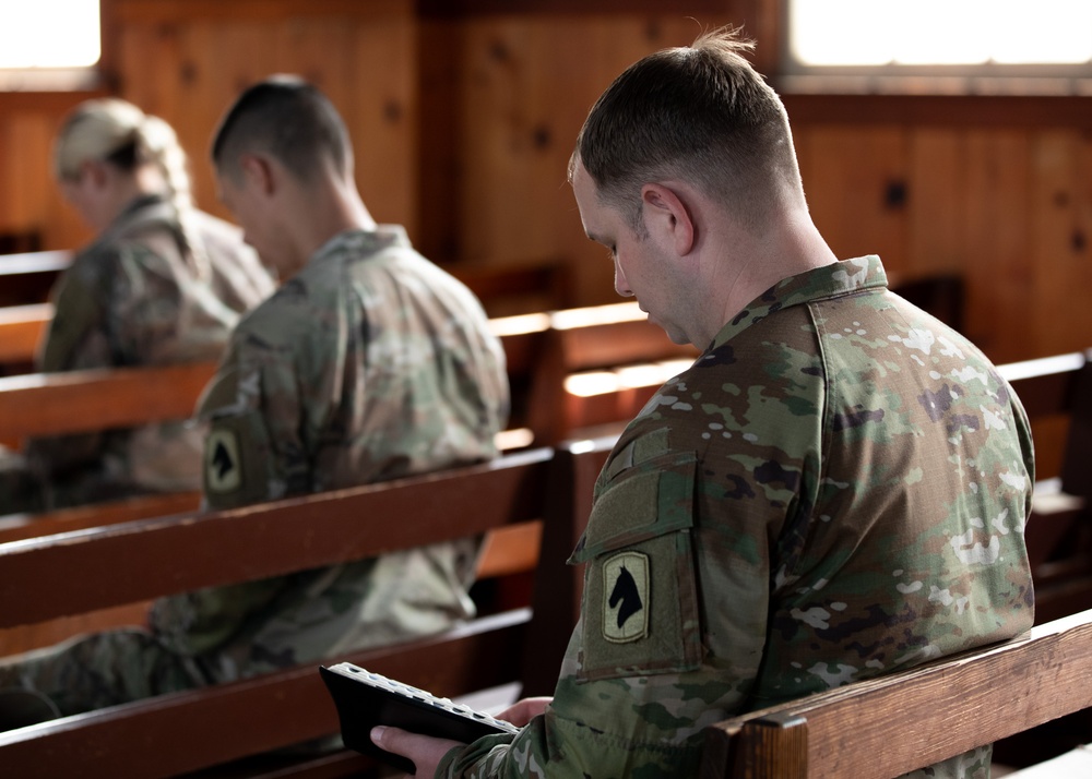 Kentucky National Guardsman baptized during Cyber Shield Exercise 2025