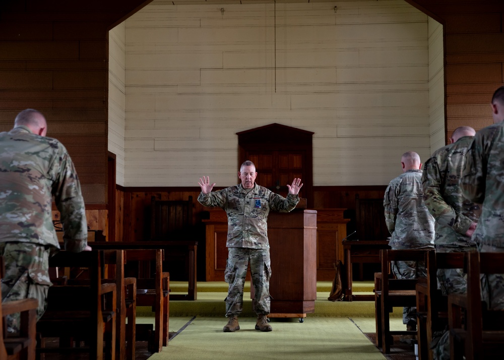 Kentucky National Guardsman baptized during Cyber Shield Exercise 2025
