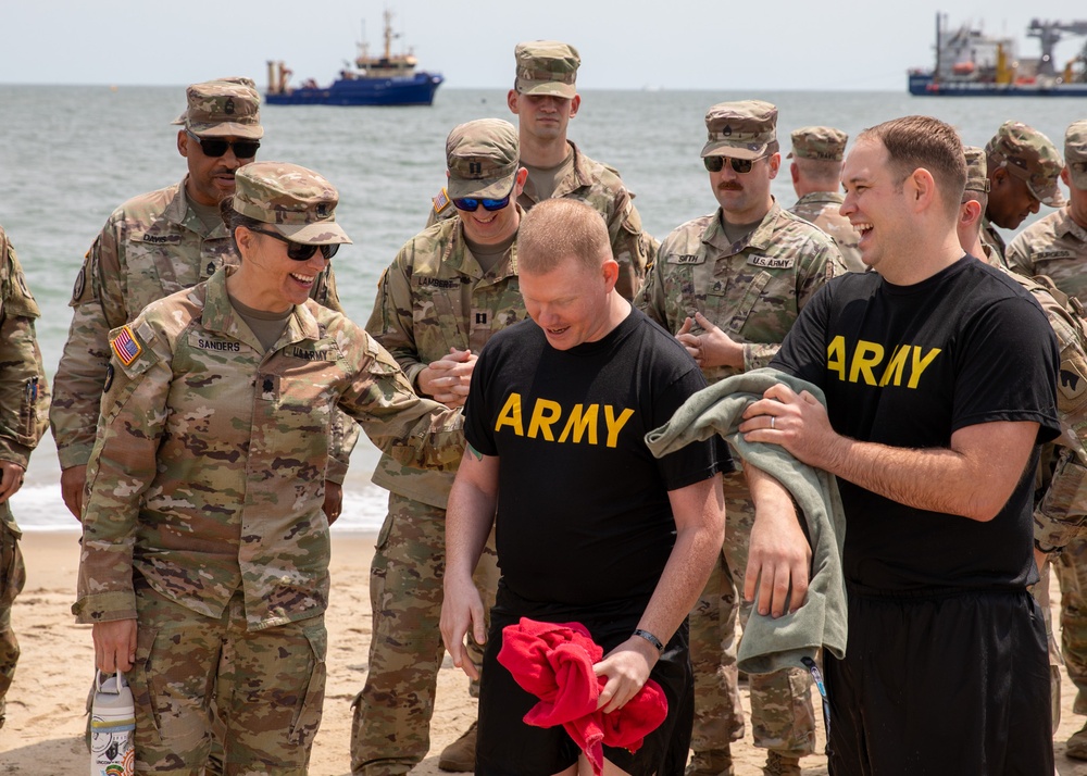 Kentucky National Guardsman baptized during Cyber Shield Exercise 2025