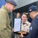 Cmdr. Arturo Trejo receives a naval placard from the Kingdom of the Netherlands, Ministry of Defense officials
