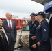 The honorable Marcus Micheli, Chargé d' Affaires, U.S. Embassy in The Hague, is welcomed aboard the USS Bulkeley DDG-84