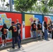 U.S. Military, Korean Children Unite for Mural Project in Yongsan