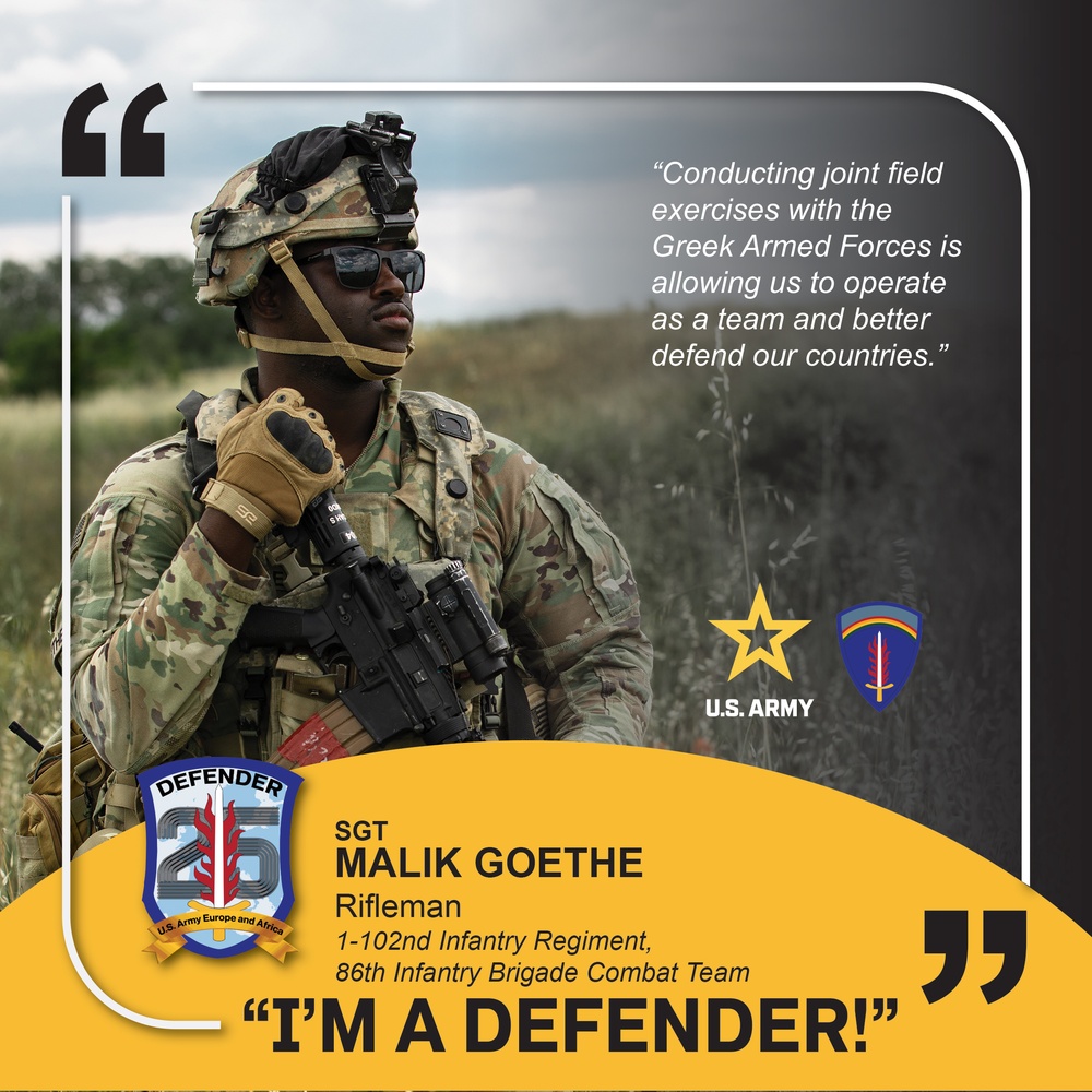 1-102nd Infantry Regiment &quot;I'M A DEFENDER&quot; - SGT Malik Goethe