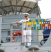 USS Gettysburg (CG 64) berths at Naval Weapons Station Yorktown after deployment