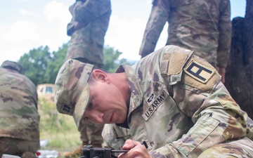 Soldiers with the 86th IBCT prepare for a spur ride event during Immediate Response 25