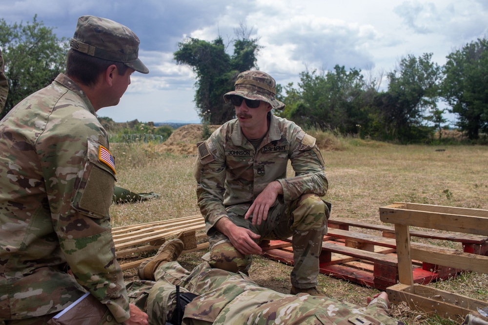 Soldiers with the 86th IBCT prepare for a spur ride event during Immediate Response 25