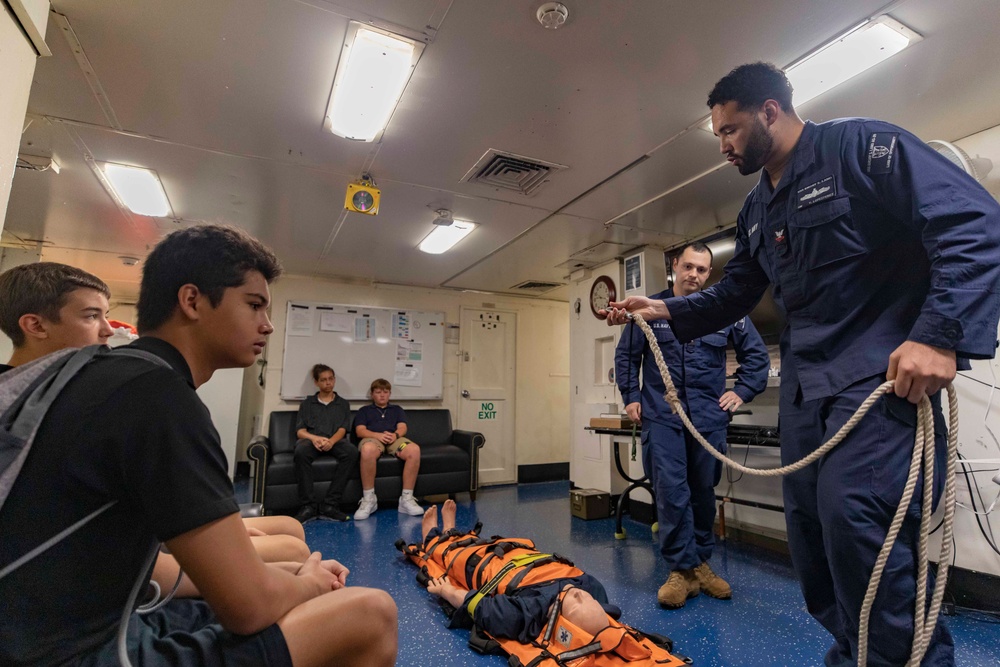 McCool Middle School students tour USS Emory S. Land