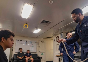 McCool Middle School students tour USS Emory S. Land