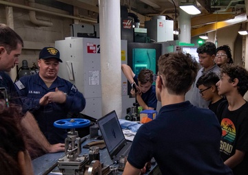 McCool Middle School students tour USS Emory S. Land