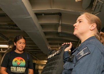 McCool Middle School students tour USS Emory S. Land