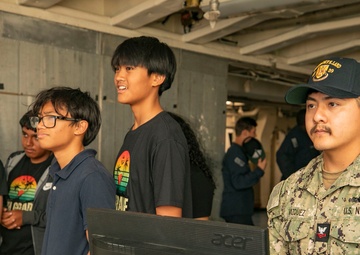 McCool Middle School students tour USS Emory S. Land