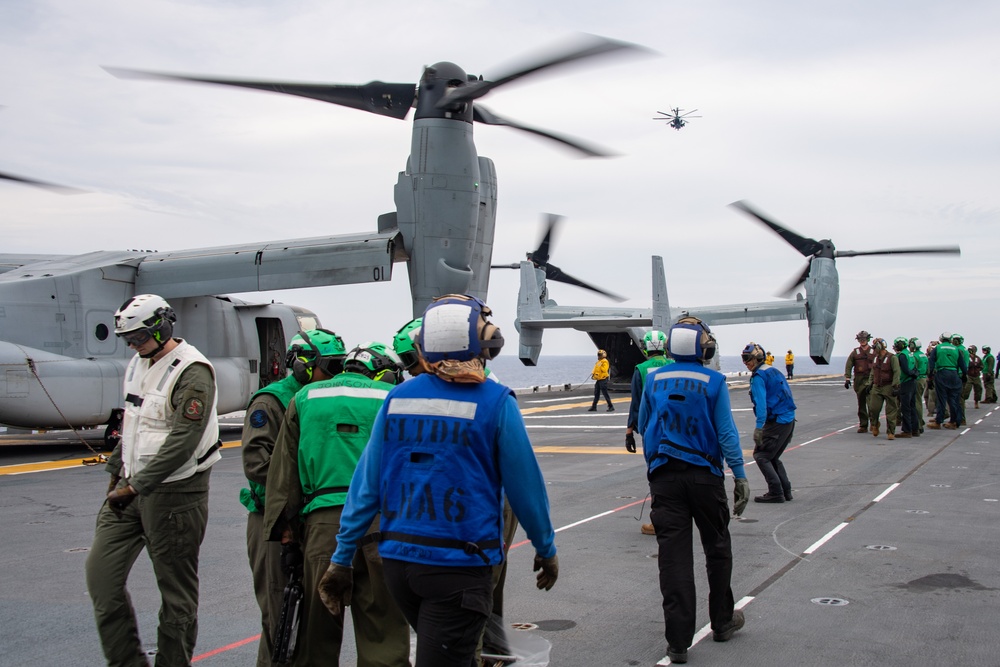 USS America (LHA 6) Conducts Flight Operations