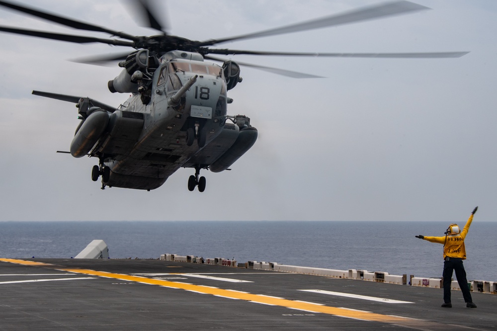 USS America (LHA 6) Conducts Flight Operations