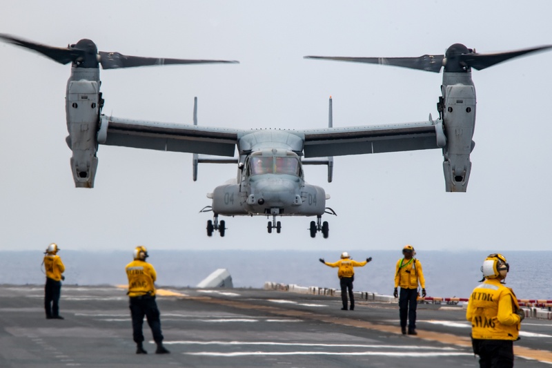USS America (LHA 6) Conducts Flight Operations