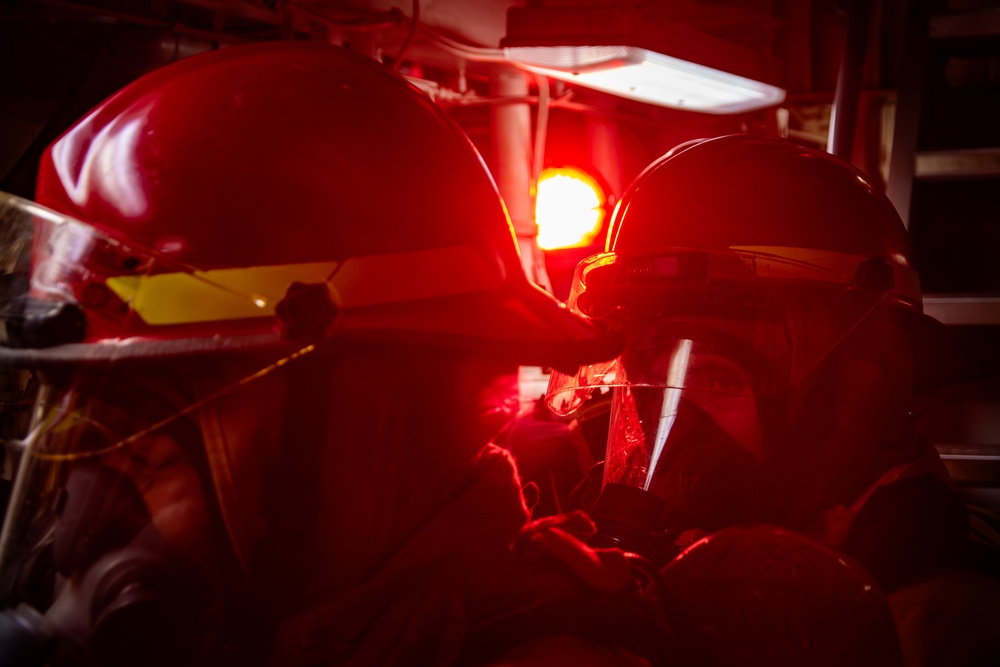 USS Gridley Damage Control Drill