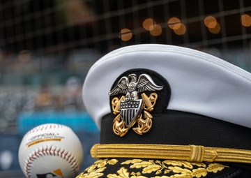 Vice Adm. John Wade Throws Ceremonial First Pitch at San Diego Padres Game