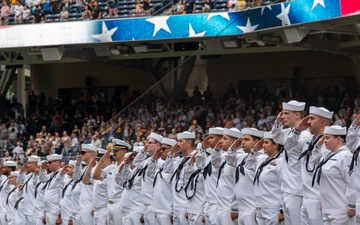 Vice Adm. John Wade Throws Ceremonial First Pitch at San Diego Padres Game