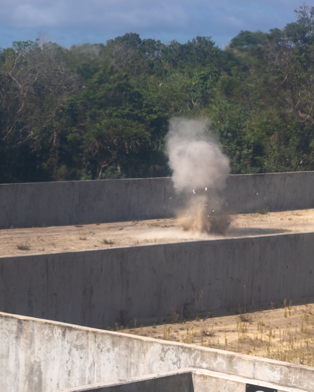 Camp Blaz Marines and Airmen participate in a Joint EOD Range
