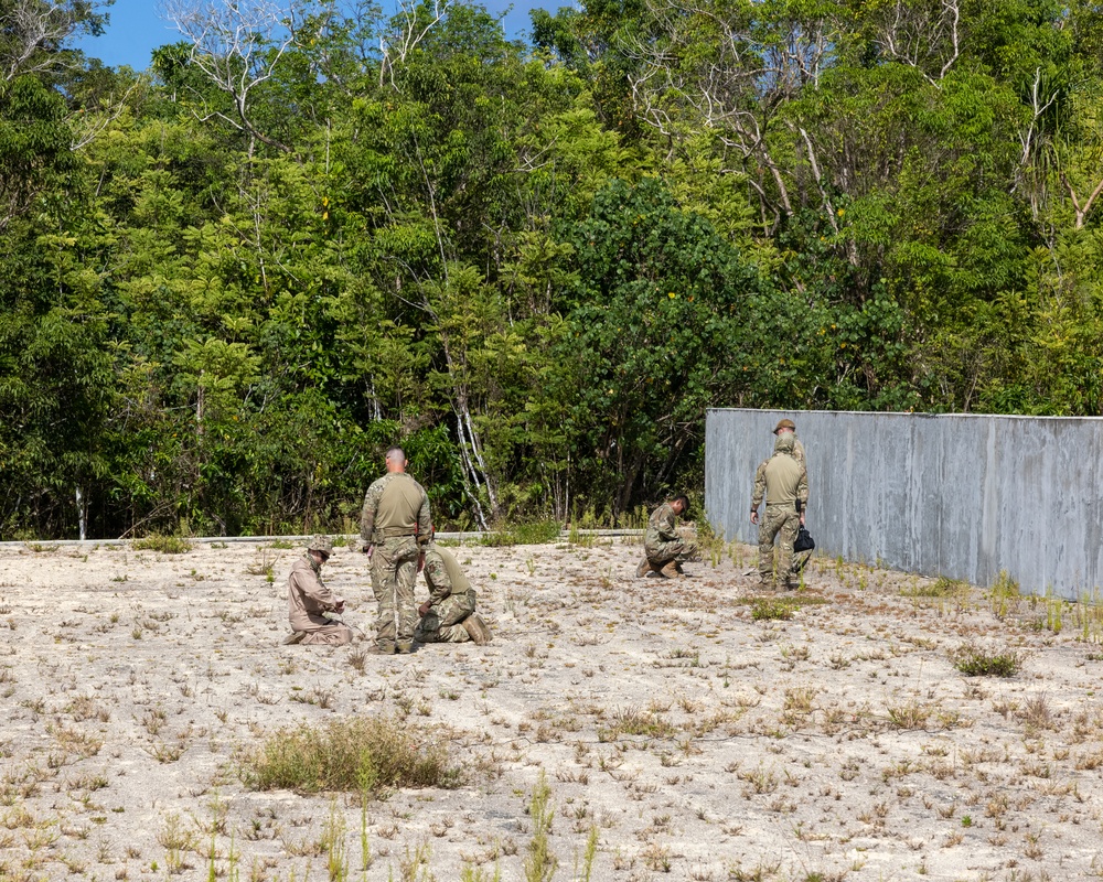 Camp Blaz Marines and Airmen participate in a Joint EOD Range