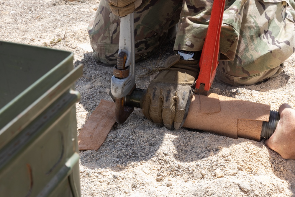 Camp Blaz Marines and Airmen participate in a Joint EOD Range