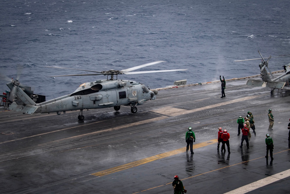 Nimitz Sailors Conduct Flight Operations