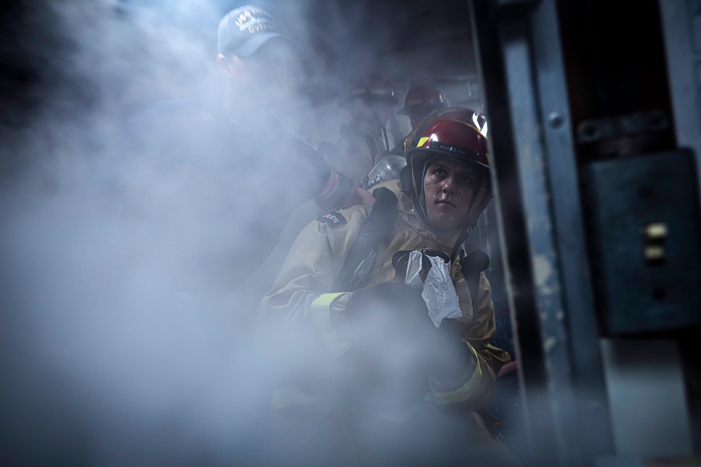 Nimitz Conducts a General Quarters Drill