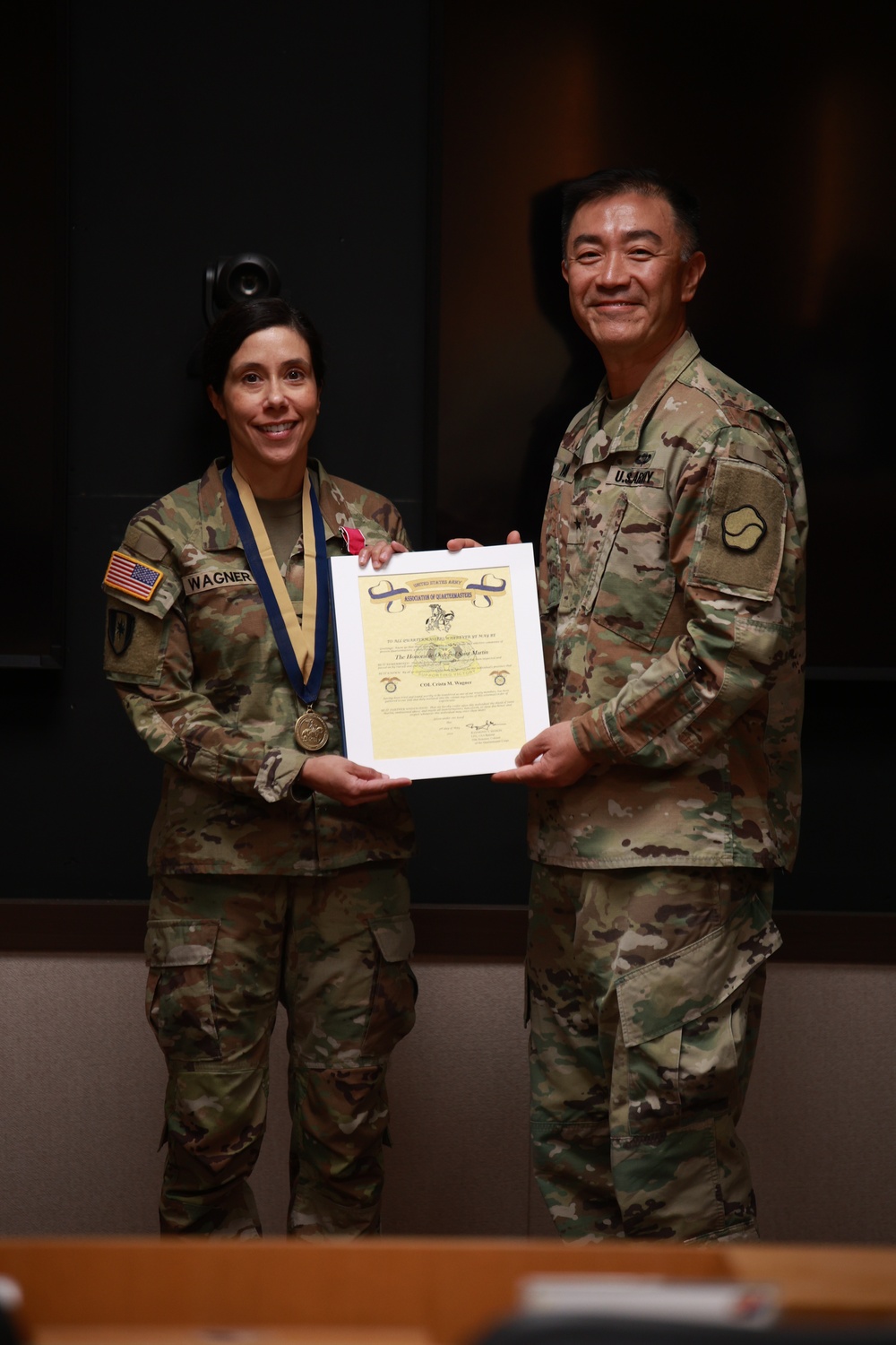 COL Crista M. Wagner Honored with the Order of Saint Martin