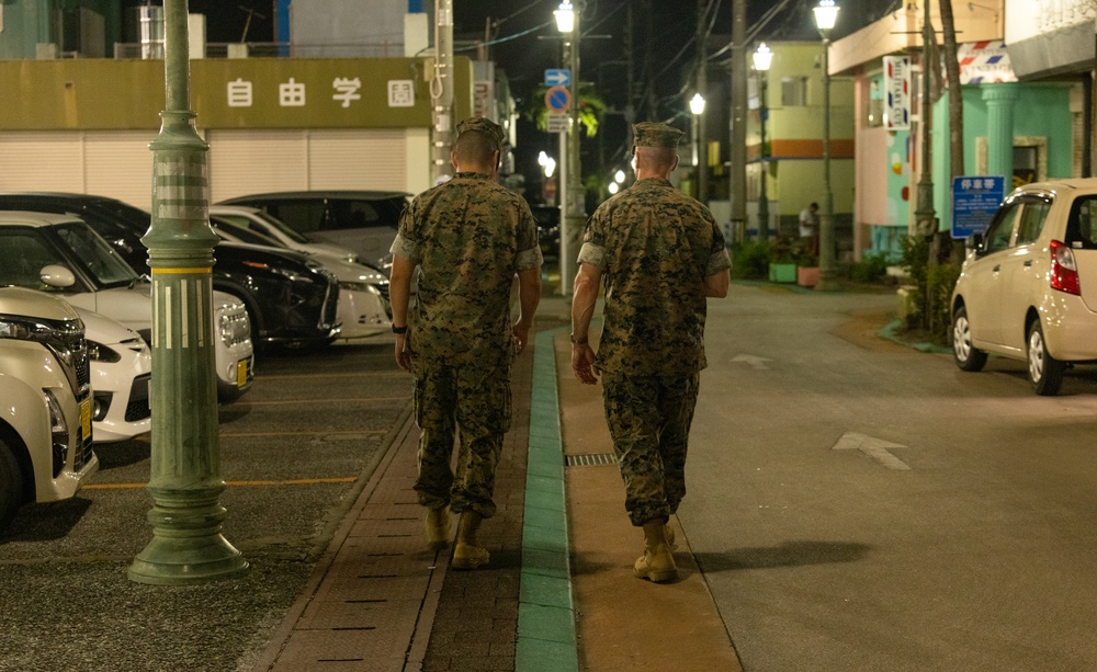 3rd MLG CG Participates in Kin Town Courtesy Patrol