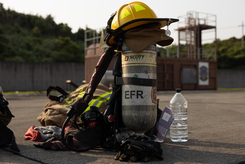MCAS Futenma Firefighters Conduct Live Fire Training on Camp Hansen